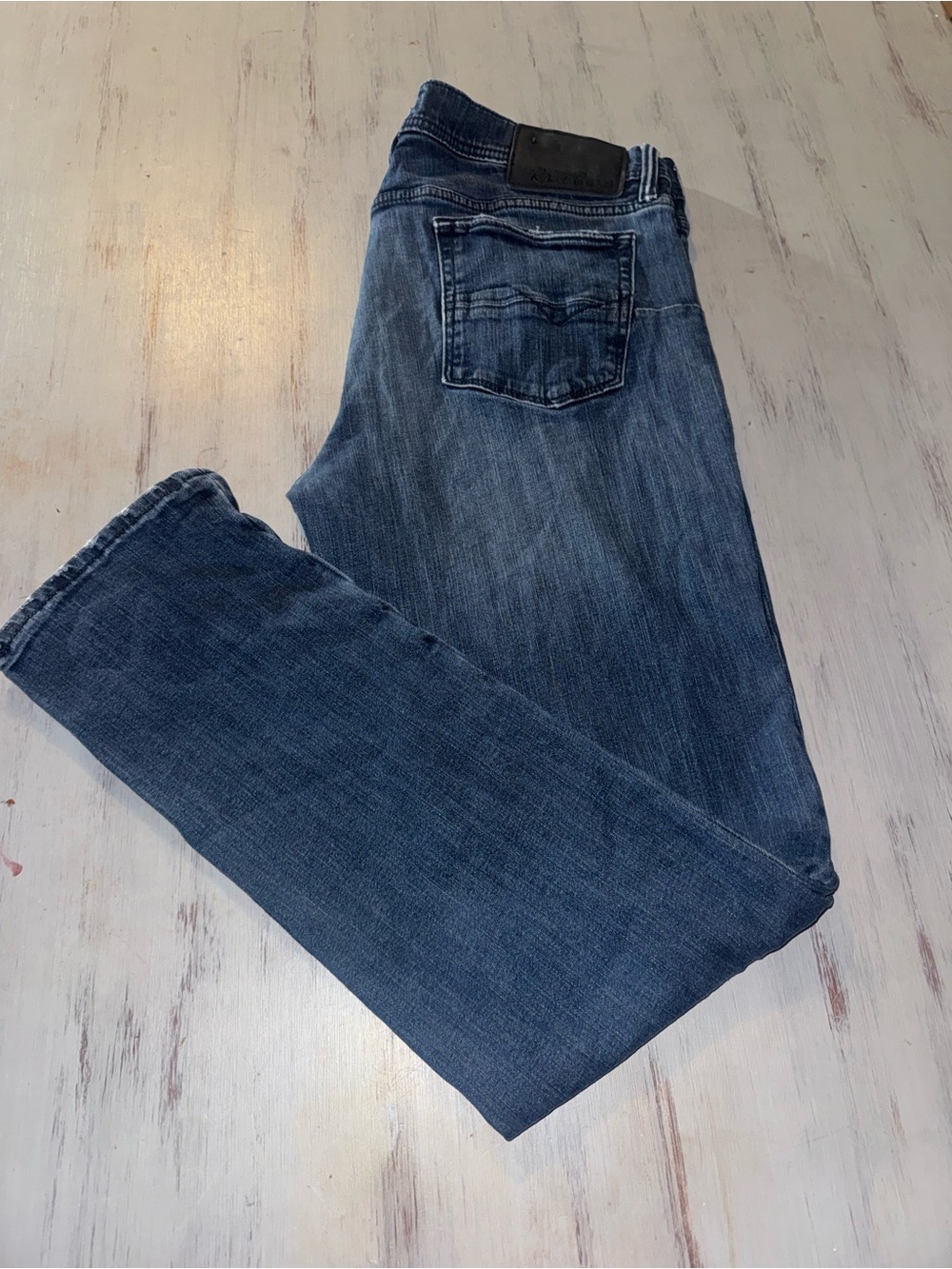 Robert Graham Men’s 34x30 (36x30) Blue Stretch Straight Leg Jeans